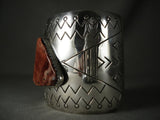 Absolutely Incredible Modernistic Navajo Native American Jewelry jewelry 'Triangular Spiny Oyster' Bracelet-Nativo Arts