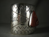 Absolutely Incredible Modernistic Navajo Native American Jewelry jewelry 'Triangular Spiny Oyster' Bracelet-Nativo Arts