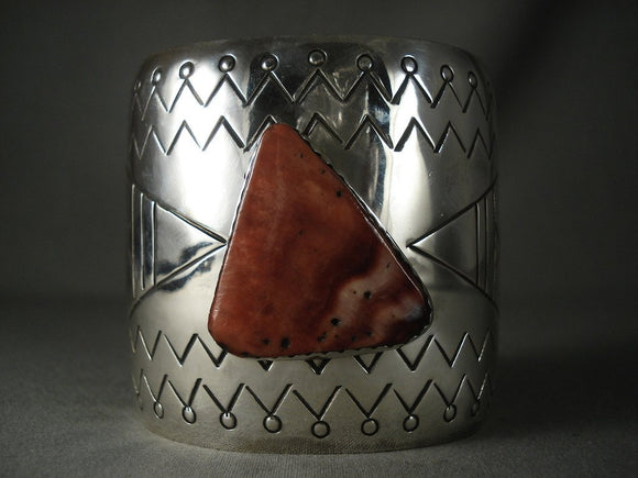 Absolutely Incredible Modernistic Navajo Native American Jewelry jewelry 'Triangular Spiny Oyster' Bracelet-Nativo Arts