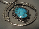 Absolutely Incredible Vintage Navajo 'Last Chance Turquoise' Native American Jewelry Silver Necklace-Nativo Arts