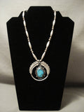 Absolutely Incredible Vintage Navajo 'Last Chance Turquoise' Native American Jewelry Silver Necklace-Nativo Arts