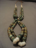 Absolutely Incredible Vintage Santo Domingo Green Turquoise Necklace Old 250 Grm-Nativo Arts