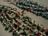 Absolutely Rare Navajo Native American Jewelry jewelry 'Half Green Blue' Natural Turquoise Necklace-Nativo Arts