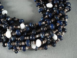 Absolutely Stunning Modernistic Lapis Navajo Native American Jewelry jewelry Pearl Necklace-Nativo Arts