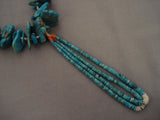 Absolutely Stunning Vintage Navajo Native American Jewelry jewelry Turquoise Nugget Heishi Necklace Old-Nativo Arts