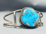 Marvelous Vintage Native American Navajo Morenci Turquoise Sterling Silver Bracelet-Nativo Arts
