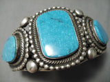 Best Native American Navajo Rick Martinez Carico Lake Turquoise Sterling Silver Bracelet Cuff-Nativo Arts