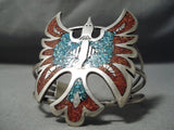 Superior Vintage Native American Navajo Turquoise Sterling Silver Bracelet Old-Nativo Arts