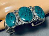 Native American Incredible Vintage Navajo Apache Turquoise Sterling Silver Bracelet-Nativo Arts
