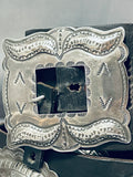 Huge Authentic Vintage Native American Navajo Sterling Silver Concho Belt Old-Nativo Arts