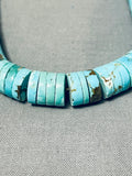 Fabulous Vintage Santo Domingo #8 Turquoise Mine Sterling Silver Necklace-Nativo Arts