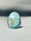 Awesome Vintage Native American Navajo Spiderweb Turquoise Sterling Silver Ring-Nativo Arts