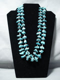 Unbelievable Vintage Navajo Kingman Turquoise Necklace Native American Old-Nativo Arts