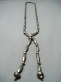 Torpedo Galore Vintage Navajo Sterling Silver Native American Necklace Old-Nativo Arts