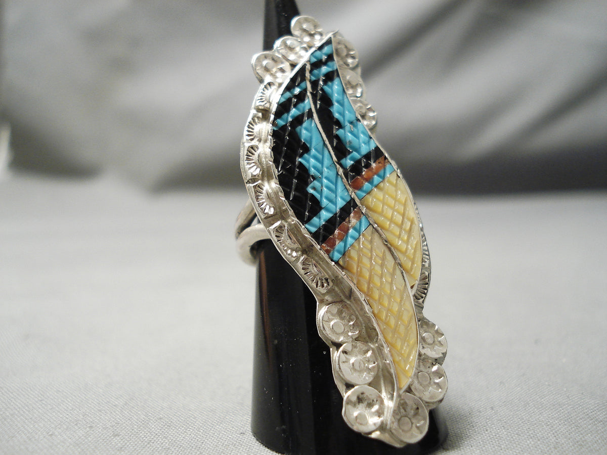 Important Inlay Master Zuni Turquoise Sterling Silver Native American ...