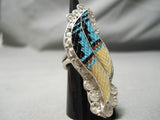 Important Inlay Master Zuni Turquoise Sterling Silver Native American Ring-Nativo Arts