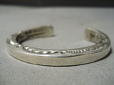 Authentic Vintage Native American Navajo Orville Tsinnie Sterling Silver Bracelet-Nativo Arts