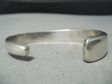 Jimmie King Jr Important Vintage Native American Navajo Turquoise Sterling Silver Bracelet-Nativo Arts
