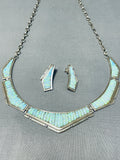 Important Vintage Native American Navajo Pete Sierra Opal Sterling Silver Necklace-Nativo Arts