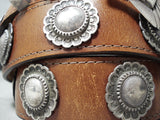 Native American Intricate Vintage Sterling Silver 383 Grams Concho Belt Old-Nativo Arts