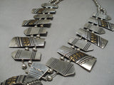 Best Vintage Native American Navajo Gold Thomas Singer Sterling Silver Squash Blossom Necklace-Nativo Arts