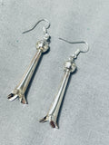 Native American Outstanding Santo Domingo Sterling Silver Blossoms Earrings-Nativo Arts