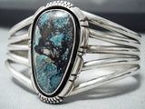 Magnificent Native American Navajo Turquoise Sterling Silver Bracelet-Nativo Arts