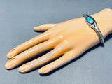 Important Kee Vintage Native American Navajo Turquoise Sterling Silver Bracelet-Nativo Arts
