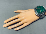 One F The Best Ever Vintage Native American Navajo Verdy Jake Turquoise Sterling Silver Bracelet-Nativo Arts