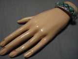 Exquisite Vintage Zuni Native American Sterling Silver Turquosie Bracelet-Nativo Arts