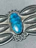 One Of Best Artists Vintage Native American Navajo Perry Shorty Sterling Silver Turquoise Pin-Nativo Arts