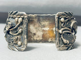 One Of The Most Detailed Vintage Native American Navajo Jungle Sterling Silver Bracelet-Nativo Arts