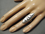Striking Navajo/ Hopi Sterling Silver Native American Corn Plant Ring-Nativo Arts