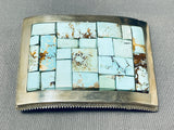 Important Tom Jackson Vintage Native American Navajo Turquoise Sterling Silver Buckle-Nativo Arts