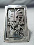Outstanding Vintage Hopi Sterling Silver Kachina Ring Native American-Nativo Arts