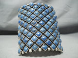 One Of The Best Native American Navajo Lapis Sterling Silver Bracelet-Nativo Arts