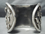 Museum Vintage Native American Navajo Sterling Silver Slag Turquoise Bracelet Old-Nativo Arts