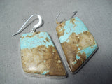 Stunning Navajo #8 Turquoise Mine Sterling Silver Earrings Native American-Nativo Arts
