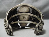 Native American Exquisite Huge Bumble Bee Jasper Sterling Silver Leaves Bracelet Cuff-Nativo Arts