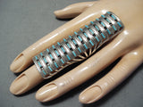 One Of The Tallest Ever Native American Turquoise Sterling Silver Ring-Nativo Arts