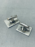 Authentic Vintage Native American Navajo Kenneth Begay Sterling Silver Cufflinks-Nativo Arts