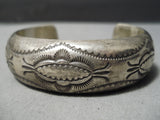 Wonderful Vintage Navajo Sterling Silver Bracelet Old Native American-Nativo Arts
