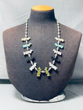 Beautiful Vintage Native American Zuni Turquoise Sterling Silver Fetish Necklace-Nativo Arts