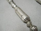 Museum Vintage Navajo Tube Sterling Silver Native American Necklace Old-Nativo Arts