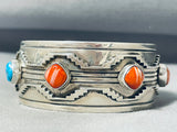 Important Kee Family Vintage Native American Navajo Turquoise Shell Sterling Silver Bracelet-Nativo Arts