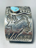 Best Frddy Platero Vintage Native American Navajo Turquoise Sterling Silver Bracelet-Nativo Arts