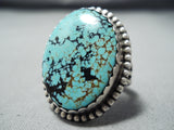 Important Running Water Vintage Native American Navajo Turquoise Sterling Silver Ring-Nativo Arts