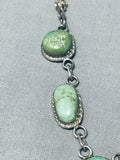 Exquisite Early Vintage Native American Navajo Cerrillos Turquoise Sterling Silver Necklace-Nativo Arts