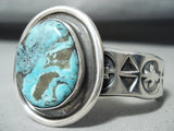 Unforgettable Native American Navajo Blue Diamond Turquoise Sterling Silver Bracelet-Nativo Arts