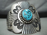 Native American One Of The Best Vintage Thomas Singer Turquoise Sterling Silver Bracelet-Nativo Arts